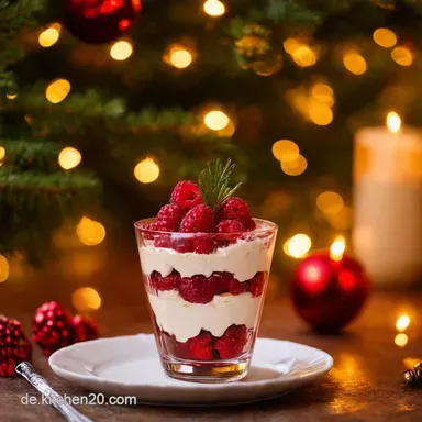 Spekulatius Dessert im Glas Mein weihnachtlicher HimbeerTraum Rezeptkarte