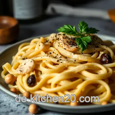S&uuml;ndhaft lecker: Meine vegane Carbonara &ndash; Einfach & Cremig! Rezeptkarte