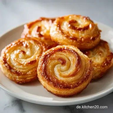 S&uuml;&szlig;e Bl&auml;tterteigschnecken: 25 Min Gesamt Rezeptkarte