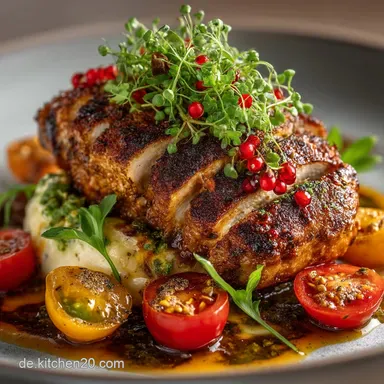 Cremiger TandooriH&auml;hnchenReisAuflauf W&uuml;rzig Einfach Rezeptkarte