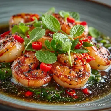Teuflische Garnelen Gambas Diabolo Scharf schnell in 8 Minuten Rezeptkarte