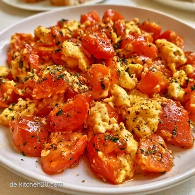 Tomate mit Ei in 15 Minuten Rezeptkarte