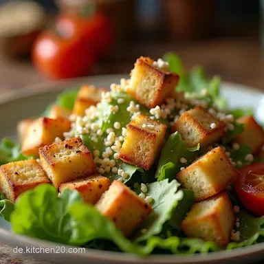 Das Authentische Caesar Salad Rezept Cremiges Dressing selber machen Rezeptkarte