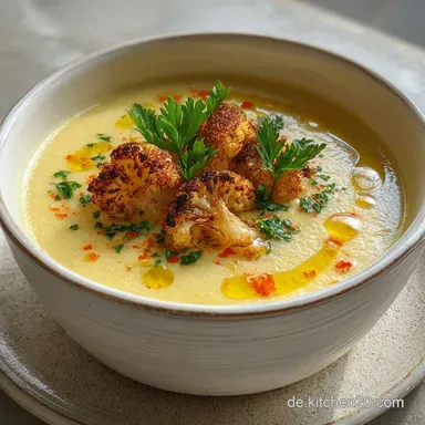 Creamy Vegan Cauliflower Soup for 4 Rezeptkarte