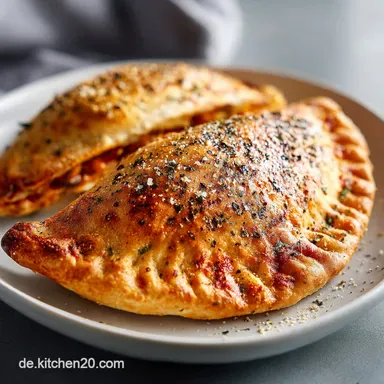 Vegane Calzone Rezept f&uuml;r 4 Portionen Rezeptkarte