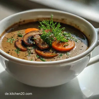 Vegane Pilzrahmsuppe Rezept in 40 Minuten Rezeptkarte