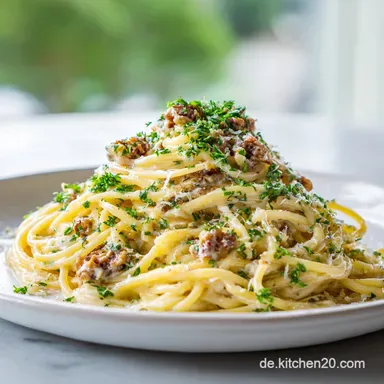 Vegane Spaghetti Carbonara in 25 Min Rezeptkarte