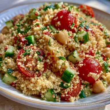 Veganer Couscous Salat in 20 Minuten Rezeptkarte