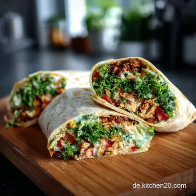Vegetarische Wraps in 20 Minuten: Knackig & Cremig Rezeptkarte
