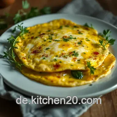 Rezept f&uuml;r Omelett: Verf&uuml;hrerisches Omelett mit frischen Kr&auml;utern Rezeptkarte
