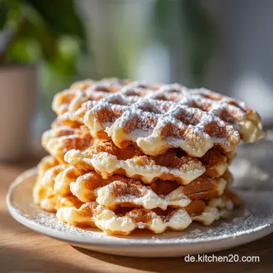 Waffeln Backen: So Gelingen Sie am Besten mit Puderzucker in 30 Min Rezeptkarte