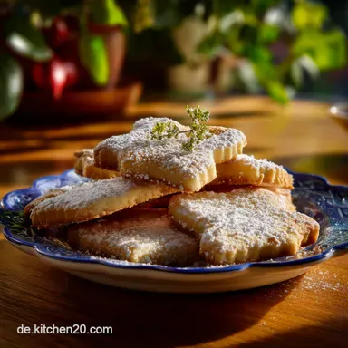 Wiener Pl&auml;tzchen Buttrige M&uuml;rbteigKekse die auf der Zunge zergehen Rezeptkarte