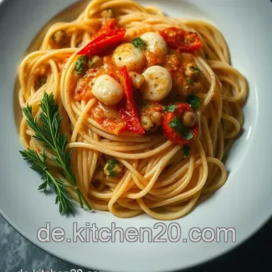 Leckere Garnelen Rezepte: Zitronen-Knoblauch-Garnelen mit Spaghetti Rezeptkarte