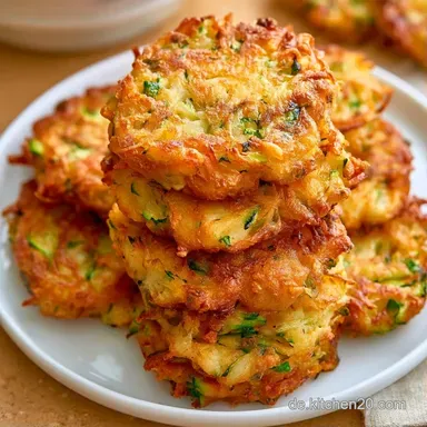 Zucchini Kartoffel Puffer in 30 Min Rezeptkarte