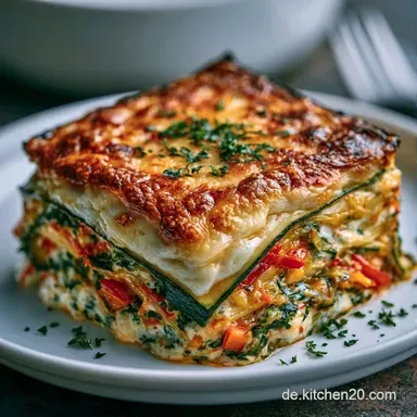 Zucchini Lasagne f&uuml;r 4 Portionen Rezeptkarte