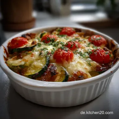 ZucchiniTomatenAuflauf mit Raclettekse Low Carb LCHF: Samtig & Gratiniert Rezeptkarte