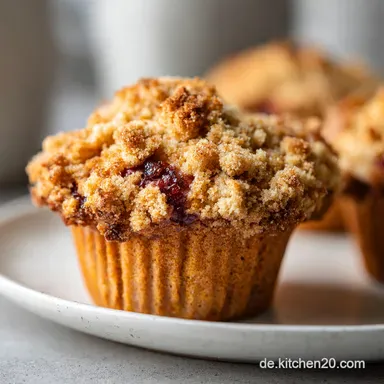 Zwetschgen Muffins mit Streuseln f&uuml;r 12 St&uuml;ck Rezeptkarte