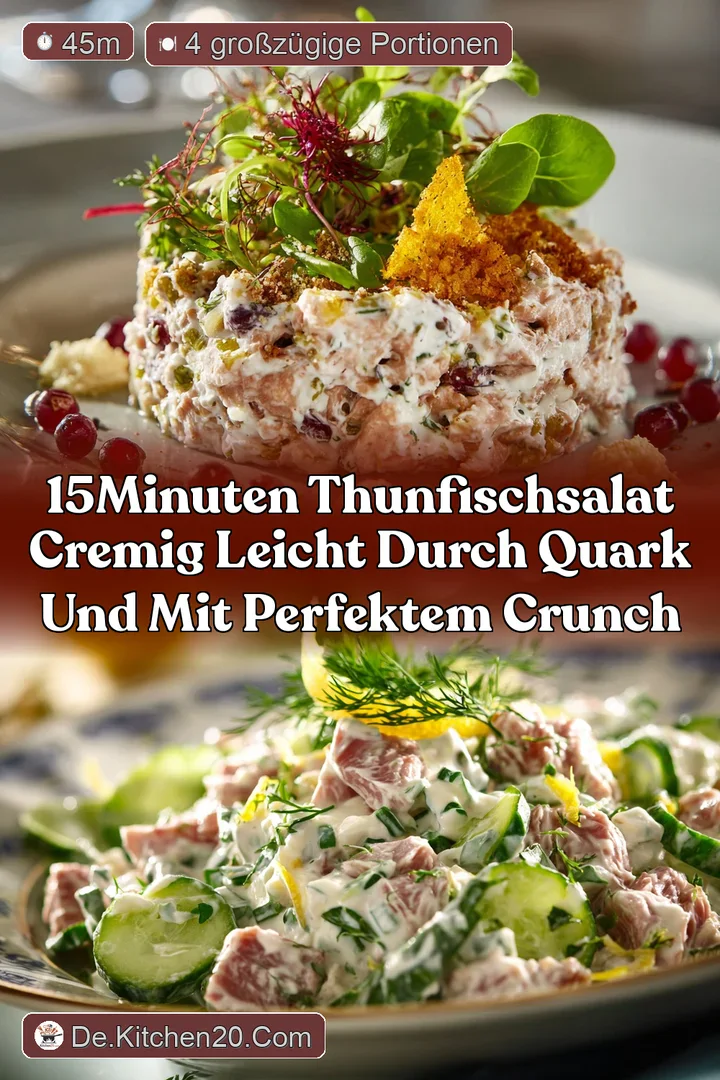 15Minuten Thunfischsalat Cremig leicht durch Quark und mit perfektem Crunch