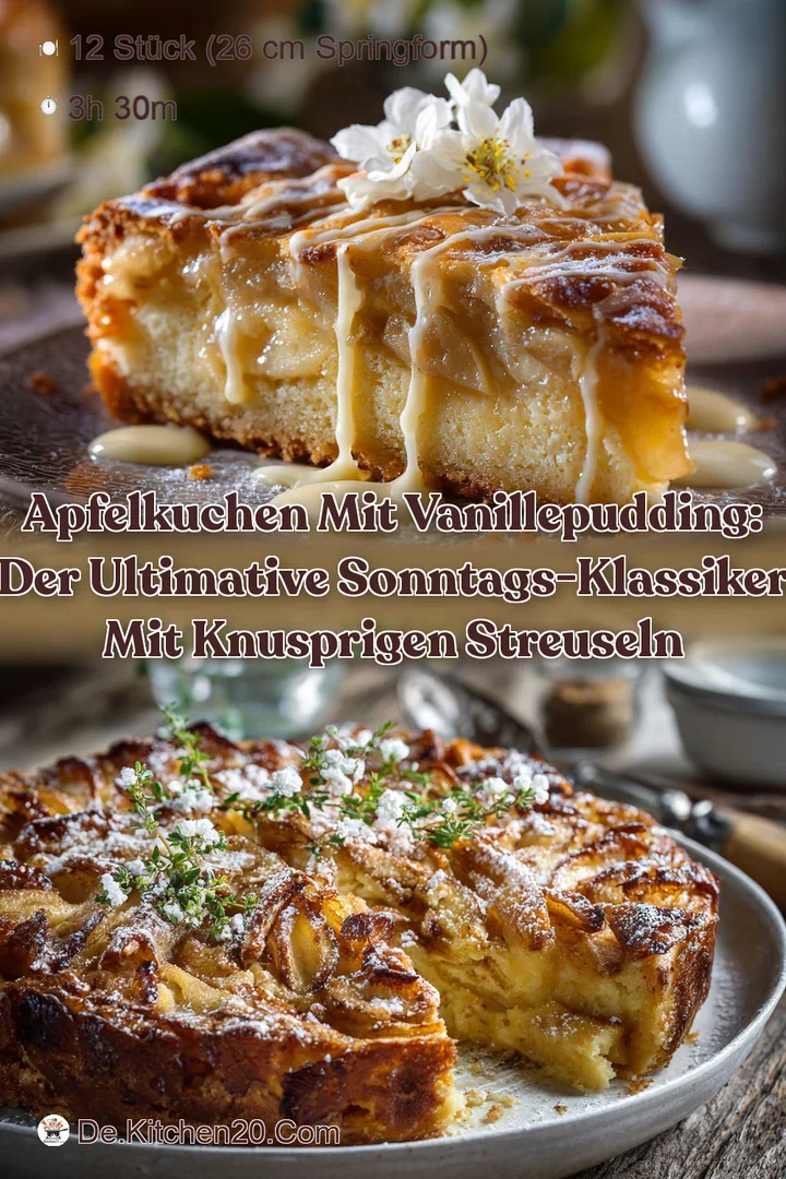 Apfelkuchen mit Vanillepudding: Der ultimative Sonntags-Klassiker mit knusprigen Streuseln