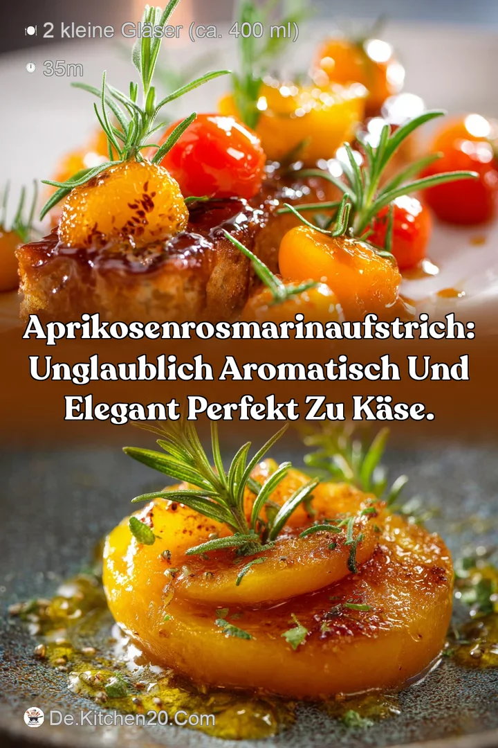 AprikosenRosmarinAufstrich: Unglaublich aromatisch und elegant Perfekt zu K&auml;se.