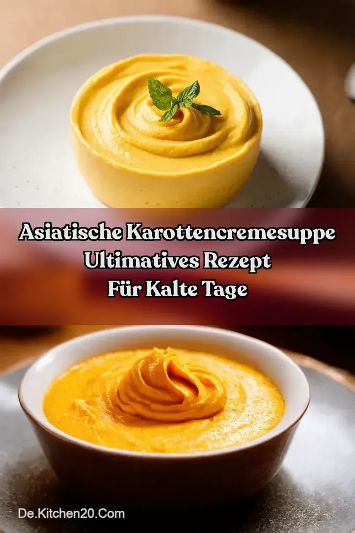 Asiatische Karottencremesuppe Ultimatives Rezept f&uuml;r kalte Tage