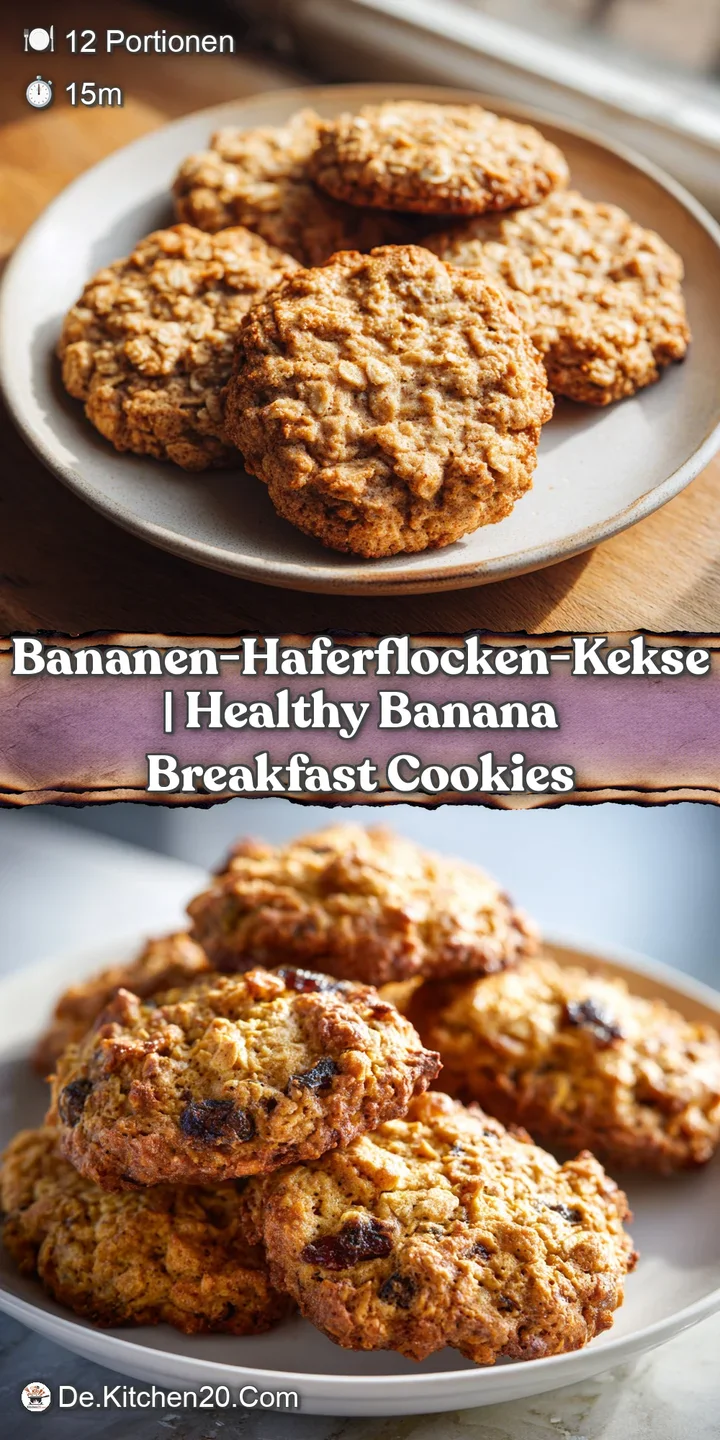 Close-up macro shot of a crunchy oat cookie, showing its textured surface and sweet banana chunks embedded within.