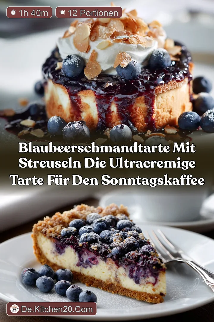 BlaubeerSchmandTarte mit Streuseln Die ultracremige Tarte f&uuml;r den Sonntagskaffee