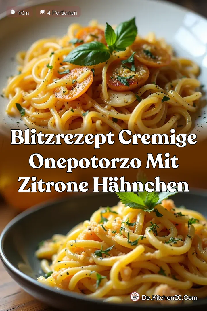 Blitzrezept Cremige OnePotOrzo mit Zitrone H&auml;hnchen