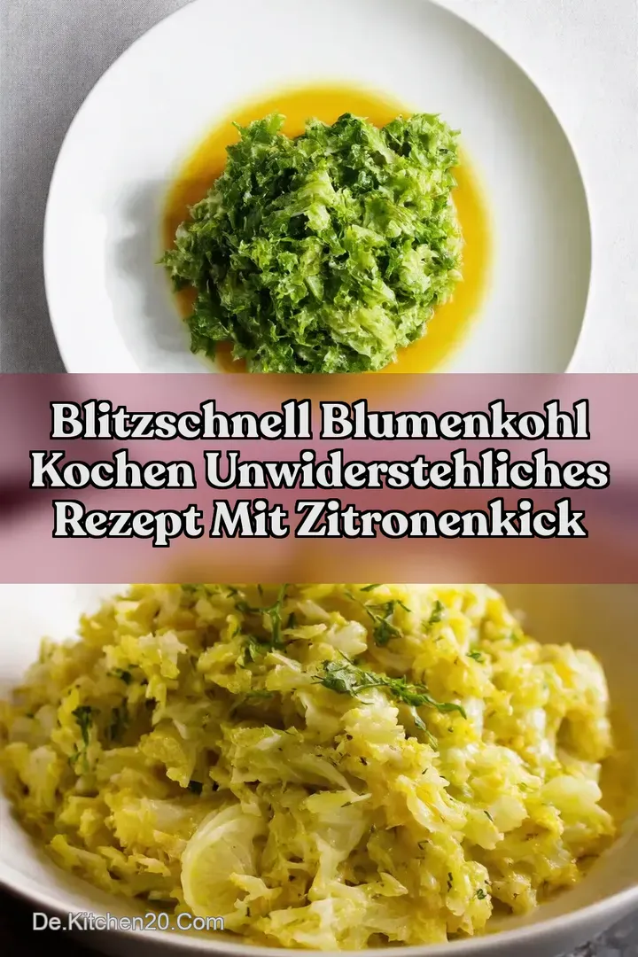 Blitzschnell Blumenkohl Kochen Unwiderstehliches Rezept mit ZitronenKick