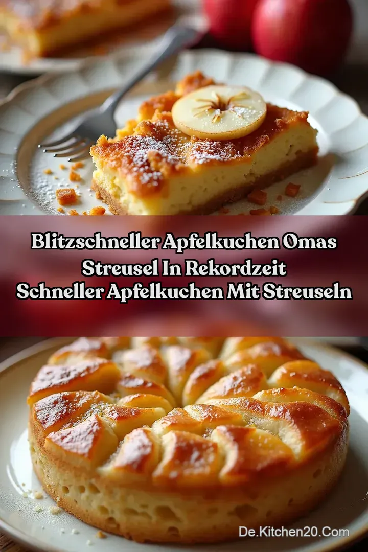 Blitzschneller Apfelkuchen Omas Streusel in Rekordzeit Schneller Apfelkuchen mit Streuseln