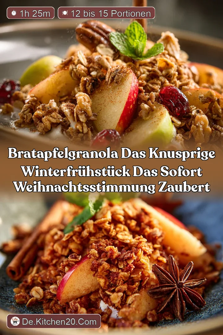 BratapfelGranola Das knusprige Winterfr&uuml;hst&uuml;ck das sofort Weihnachtsstimmung zaubert