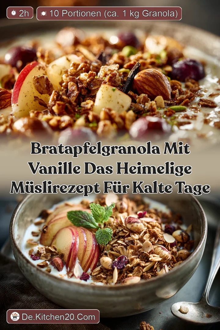 BratapfelGranola mit Vanille Das heimelige M&uuml;sliRezept f&uuml;r kalte Tage
