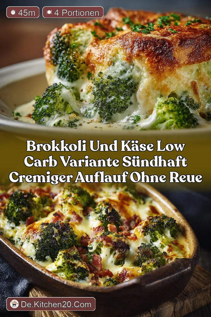 Brokkoli und K&auml;se Low Carb Variante S&uuml;ndhaft cremiger Auflauf ohne Reue