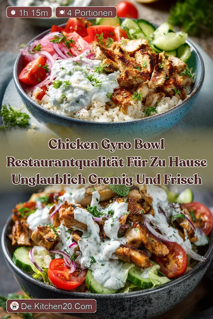 Chicken Gyro Bowl RestaurantQualit&auml;t f&uuml;r zu Hause unglaublich cremig und frisch