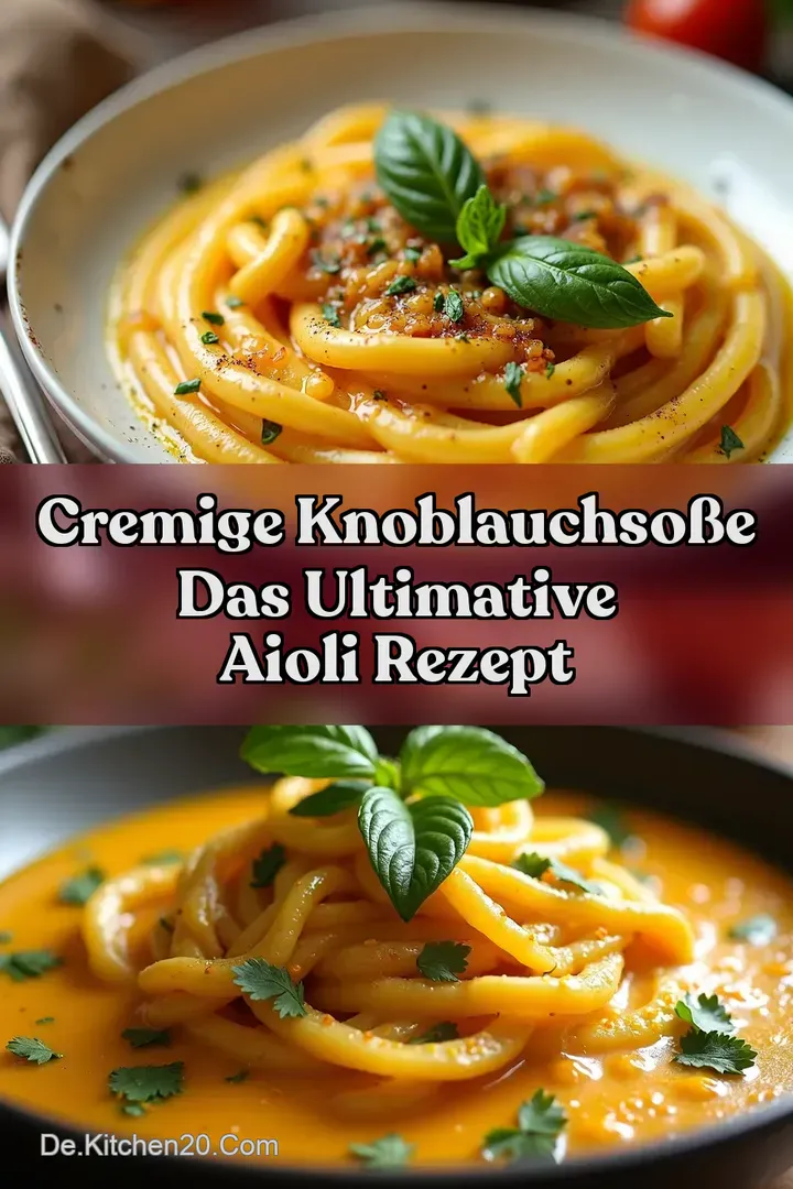 Cremige Knoblauchso&szlig;e Das ultimative Aioli Rezept