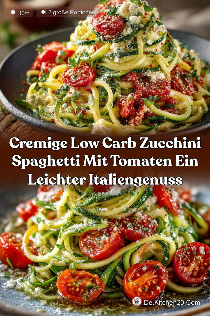 Cremige Low Carb Zucchini Spaghetti mit Tomaten Ein leichter ItalienGenuss