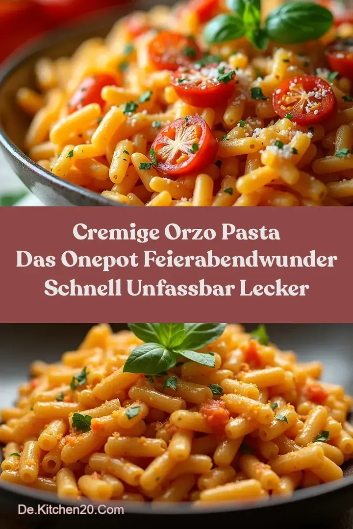 Cremige Orzo Pasta Das OnePot FeierabendWunder schnell unfassbar lecker