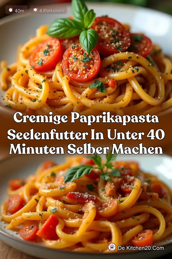 Cremige PaprikaPasta Seelenfutter in unter 40 Minuten selber machen