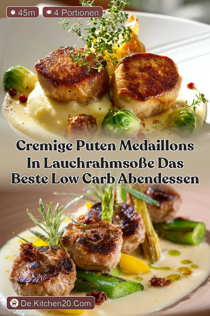 Cremige Puten Medaillons in LauchRahmSo&szlig;e Das beste Low Carb Abendessen