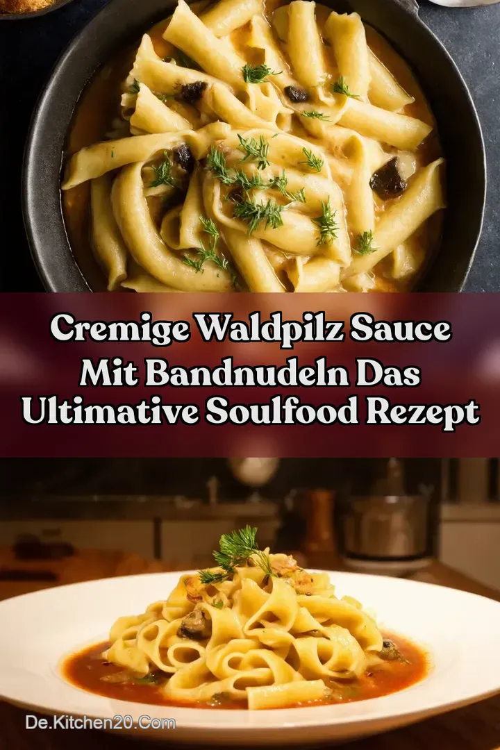 Cremige Waldpilz Sauce mit Bandnudeln Das ultimative Soulfood Rezept