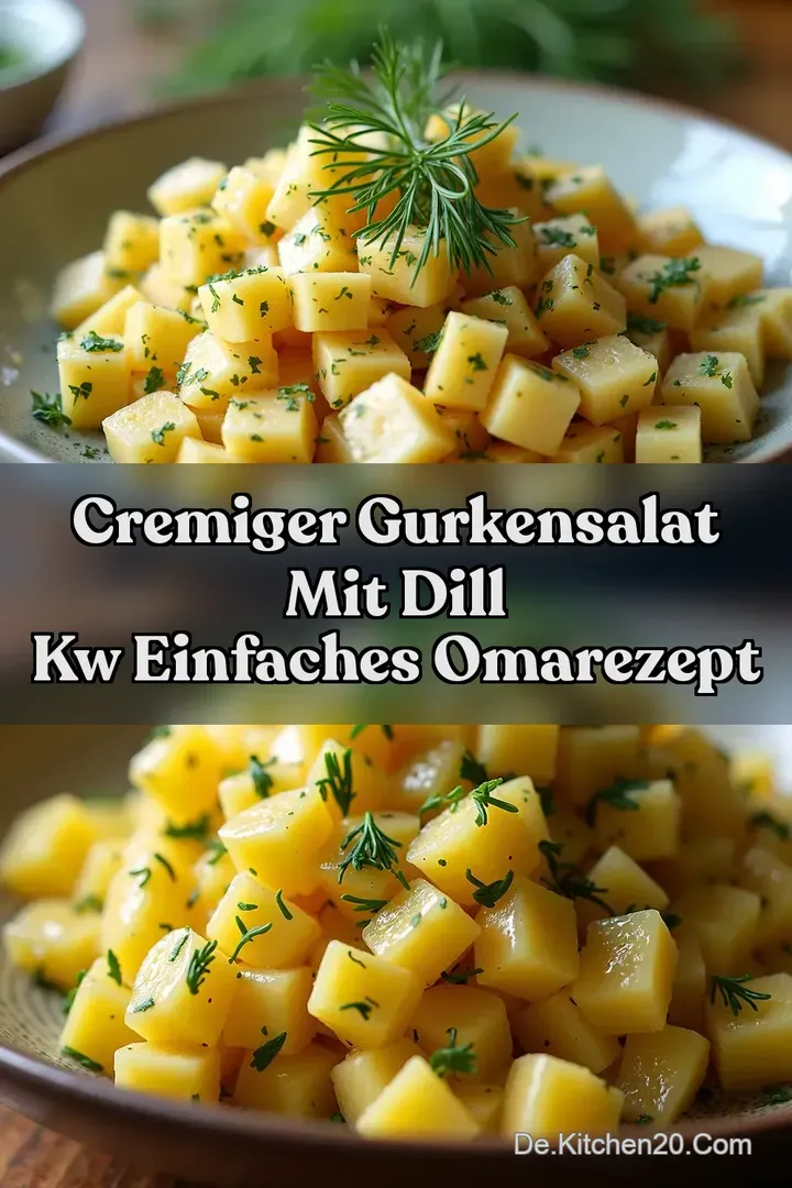 Cremiger Gurkensalat mit Dill kw Einfaches OmaRezept