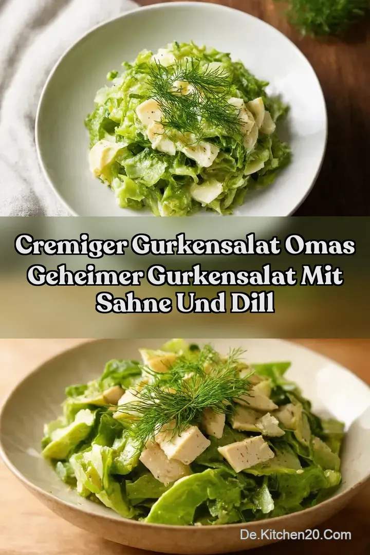 Cremiger Gurkensalat Omas Geheimer GURKENSALAT mit Sahne und Dill