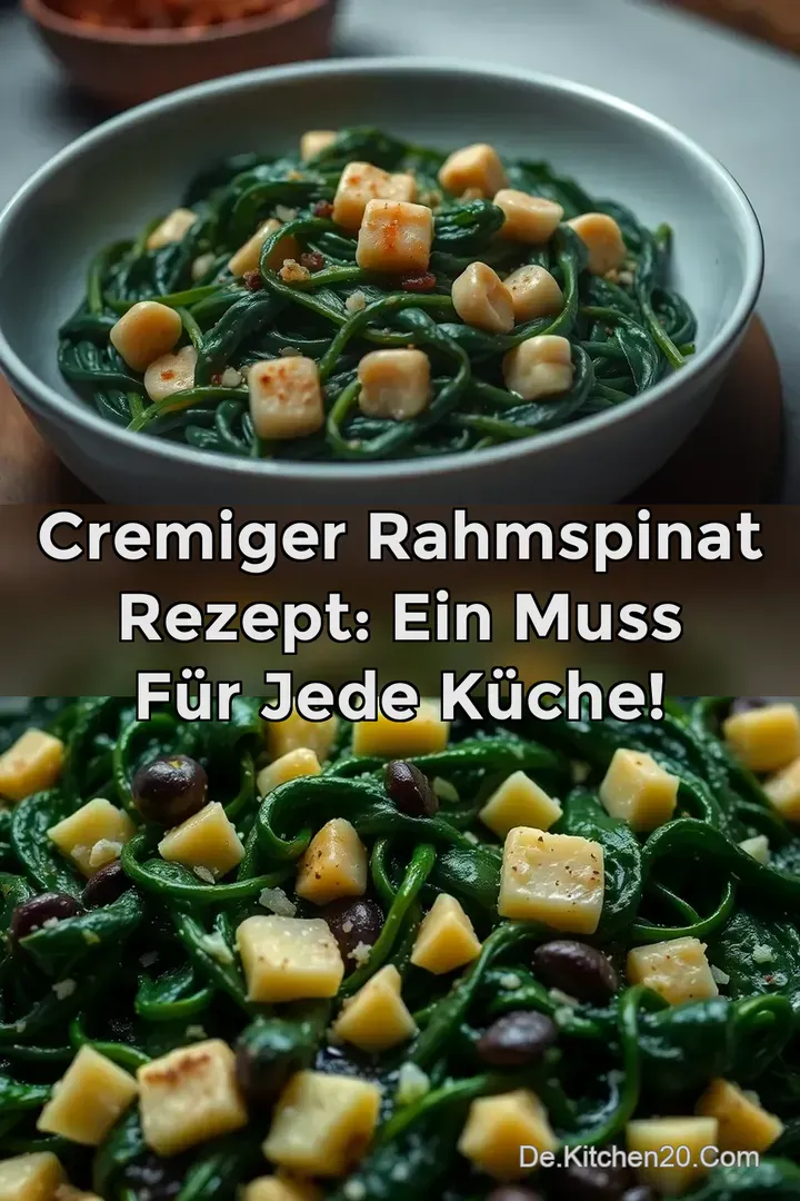 Cremiger Rahmspinat Rezept: Ein Muss f&uuml;r jede K&uuml;che!