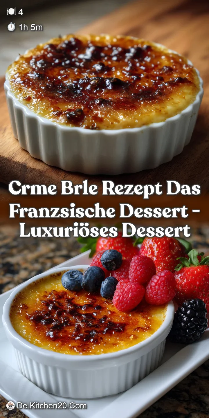 Close-up view of the cracked sugar crust revealing a smooth, silky custard. The surface reflects light, promising a deligh...