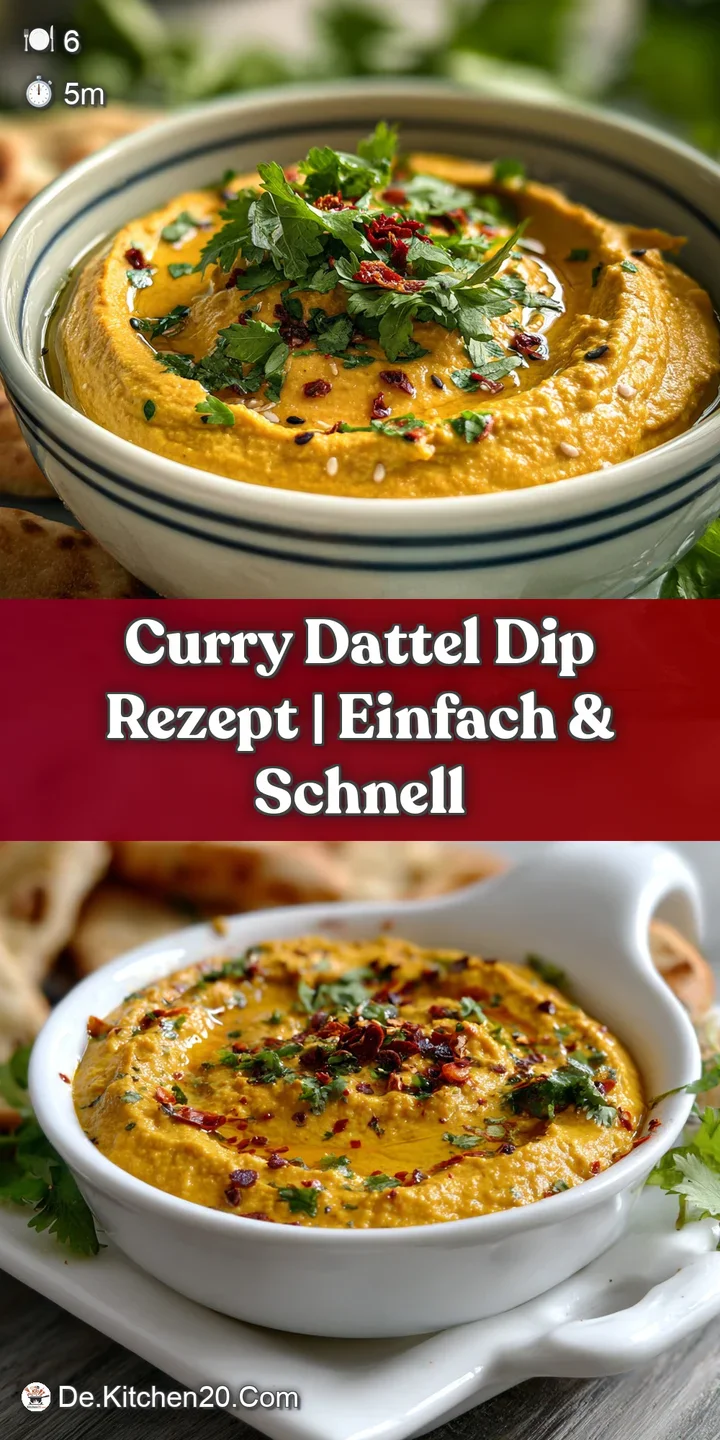 Close-up of creamy white dip studded with plump, glistening dates. Herb flecks and drizzle create appealing texture and co...