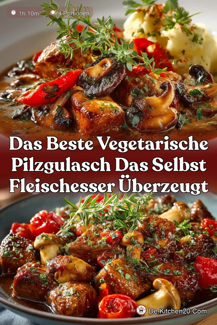 Das beste vegetarische Pilzgulasch das selbst Fleischesser &uuml;berzeugt