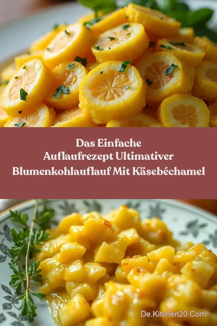 Das Einfache AuflaufRezept Ultimativer BlumenkohlAuflauf mit KäseBéchamel