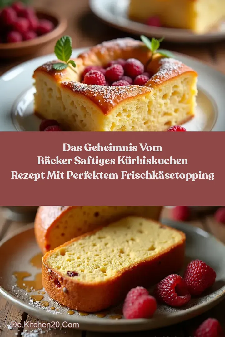 Das Geheimnis vom B&auml;cker Saftiges K&uuml;rbiskuchen Rezept mit perfektem Frischk&auml;seTopping