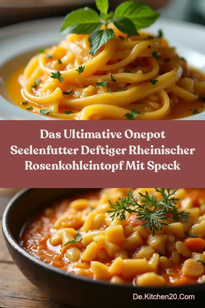Das Ultimative OnePot Seelenfutter Deftiger Rheinischer RosenkohlEintopf mit Speck