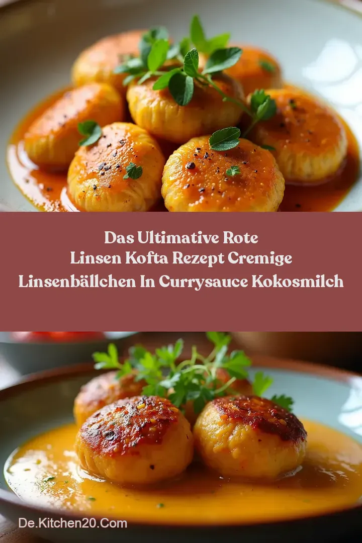Das Ultimative Rote Linsen Kofta Rezept Cremige Linsenb&auml;llchen in Currysauce Kokosmilch